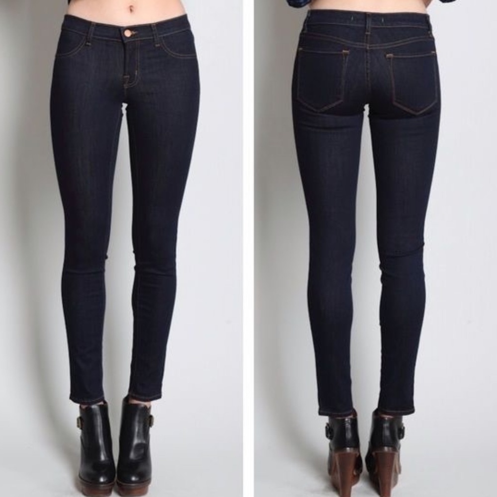 J BRAND Pitch Super Skinny Jeans Olympia Dark Blue Wash 25